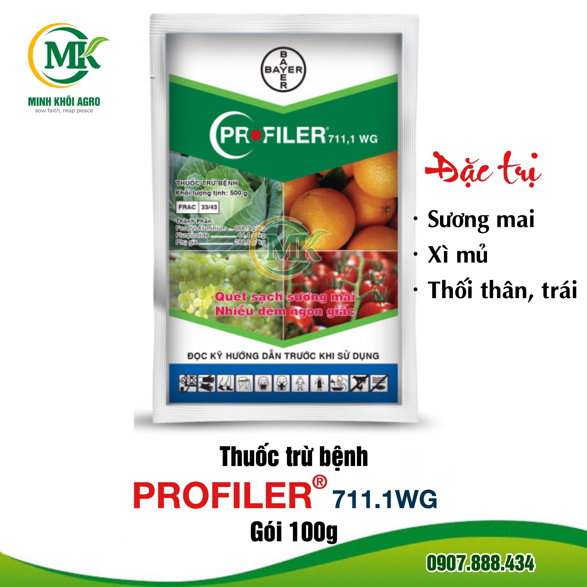 Thuốc trừ bệnh Profiler 711.1WG - Gói 100g